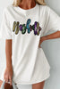 Sequin Round Neck Short Sleeve Oversized T-Shirt by Simply Love
