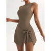 Women's Fitness Beauty-Back Yoga Dress – Sleeveless Active Mini by FitiqueFit