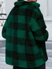 Beautiful Red Women Drop Shoulder Fuzzy Button-Up Jacket Soft And Comfortable Casual Fit Jacket by Stevvex