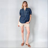 Mineral Washed Denim Top