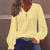 Plus Size Women's V-Neck Solid Top by FitiqueFit