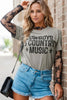 Letter Graphic Round Neck Short Sleeve T-Shirt by Simply Love
