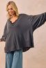 BiBi Mineral Washed French Terry Oversized Sweatshirt by FitiqueFit