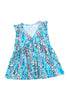 Multicolor Abstract Print Boho Flounce Hem Sleeveless Shirt