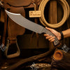 Hand-Forged High Carbon Steel Bowie Knife – 13-Inch Trailing Point by JW SteelCrafts