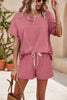 Solid Color Short Sleeve T-Shirt & Shorts Two-Piece Set | 5 Colors by FitiqueFit