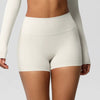 Womens Solid-Color Sports Shorts European And American Style Yoga Shorts by My Store