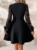 Luxury Black Long Sleeve Mini Dress Sophisticated & Timeless Dress by Stevvex