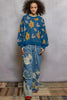 POL Floral Pattern Round Neck Balloon-Sleeve Sweater by FitiqueFit