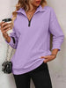 Women's Zipper Turtleneck Pullover Sweatshirt – Loose Long Sleeve by FitiqueFit