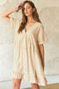 Ruffled Hem Striped V-Neck Babydoll Dress For Women – Playful, Chic, Versatile, Perfect for Casual to Semi-Formal Occasions by Stevvex