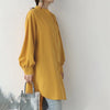 Women's Long-sleeved Shirt Loose Mid-length