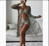 Mesh Cover-Up Three-Piece Swimwear Set – Bikini with Leg-Length Briefs by FitiqueFit