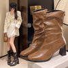 Large Size Women’s High Heel Plus-Width Ankle Boots – Autumn/Winter by FitiqueFit