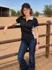 Freedom Metallic Camo Short Sleeve Quarter Zip Riding Top by Neon Spur