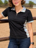 Freedom Metallic Camo Short Sleeve Quarter Zip Riding Top by Neon Spur