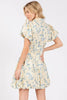 New Summer Floral Eyelet Zipper Front Puff Sleeve Mini Dress For Women – Elegant, Trendy and Chic Floral Eyelet Mini Dress with Puff Sleeves by Stevvex