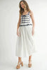 Crochet Stripe Knit Eyelet Mix Midi Dress – Crochet Midi Dress, Stripe Knit Dress, Eyelet Mix Dress, Trendy Midi Dress, Versatile Midi Dress by Stevvex