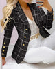 Women's Printed Coat & Trousers Two-Piece Set – 19 Prints, Casual Fashion Suit by FitiqueFit