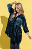 Fringe Detailed Velvet Shirt Dress – Velvet Shirt Dress, Fringe Detail Dress, Luxurious Shirt Dress, Elegant Velvet Dress, Playful Fringe Dress by Stevvex
