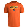adidas Mens Size Short Sleeve Pre-Game T-Shirt Collegiate Orange/Houston Dynamo Small Tall by EasyOptionXY