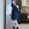 French Style Puff Sleeve Floral Dress Women