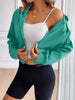 Relaxed Minimalist Zip-Up Dropped Shoulder Hooded Jacket Casual & Comfortable Lightweight Outerwear by Stevvex