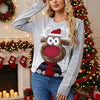 Loose Casual Parent-Child Gray Pullover Christmas Sweater by FitiqueFit
