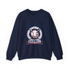 United by Baseball Crewneck Sweatshirt | Patriotic Baseball Graphic, Vintage Red White Blue by Tristan’s Treehouse