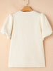 Textured Puff Sleeve T-Shirt by Simply Love
