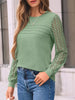 Lace Sleeve Crew Neck T-Shirt by Simply Love