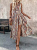 Women's Printed V-Neck Sleeveless Jumpsuit – Vacation Chic by FitiqueFit
