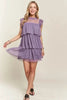 Layered Ruffled Cap Sleeve Mesh Dress For Women – Romantic Mesh Dress with Lace & Ruffled Layers for Elegant Parties & Special Events by Stevvex