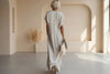 Lace-Trimmed Loose Linen Cotton Long Dress for Women by FitiqueFit