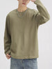 Men's Plus Size Solid Color Casual Long Sleeve T-Shirt by Simply Love