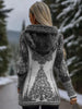 Flannel 3D Printed Fashionable Warm Zipper Hoodie by My Store