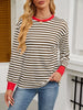 Striped Long Sleeve Casual T-Shirt by Simply Love