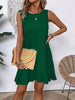 Women's Ruffle Lace-Up Mini Dress – Short Sleeve Loose Beach Dress by FitiqueFit