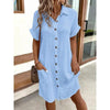 Women’s Ruffle Hem Shirt Dress – Loose Fit Summer Holiday Style by FitiqueFit