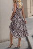 Smocked Printed Wide Strap Dress