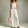 Women's Camisole & Wide-Leg Pants Two-Piece Set – Casual Summer by FitiqueFit