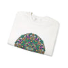Psychedelic Botanical Mandala Crewneck | Festival Art Sweatshirt by Tristan’s Treehouse