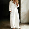 Women's Vintage Washed Wide-Leg Jumpsuit with Pockets by FitiqueFit