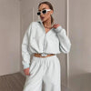 Women’s Sportswear Set Solid Color Cardigan Set by FitiqueFit