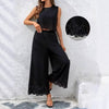 Women's Resort-Style Hollow-Out Tank Top & Pants Set – 2-Piece with Pockets by FitiqueFit