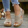 Women's Platform Roman Sandals | Open Toe Velcro Beach Sandals by FitiqueFit
