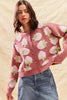 SO ME Strawberry Fruit All Over Button Sweater Cardigan by FitiqueFit