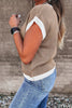 Black Horse Shoe Pattern Contrast Trim Short Sleeve Sweater by Wild and Free Boutique