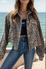 Lightweight Leopard Button Down Long Sleeve Jacket Bold & Trendy Luxury Print Outerwear by Stevvex