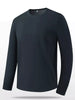 Men's Plus Size Solid Color Long Sleeve Casual T-Shirt by Simply Love